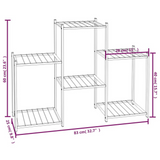 Flower Stand 32.7"x9.8"x23.6" Black Iron - Premium Plant Shelf with Sturdy Frame