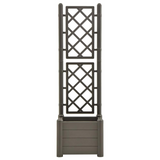 Garden Planter with Trellis 16.9"x16.9"x55.9" PP Anthracite - Buy Online at Best Price | Garden Supplies