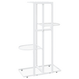 4-Floor Flower Stand 16.9"x8.7"x29.9" White Metal - Display Your Plants in Style