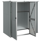 Garden Tool Shed Gray 63.4"x35"x63.4" Galvanized Steel - Store and Organize Your Garden Tools