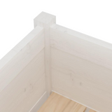 Garden Planter White 27.6"x12.2"x27.6" Solid Wood Pine - Durable and Weather-Resistant Outdoor Flower Box