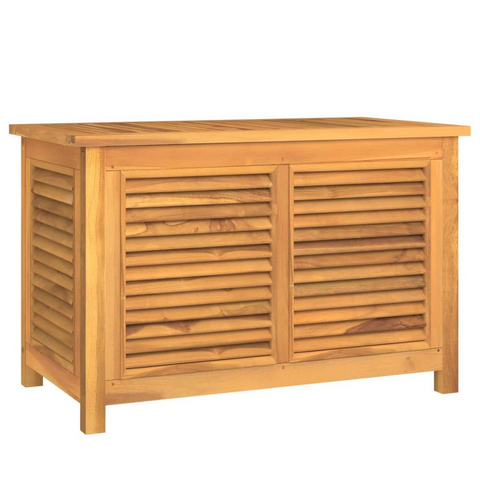 Patio Storage Box with Bag 35.4"x19.7"x22.8" Solid Wood Teak - Outdoor and Indoor Storage Solutions