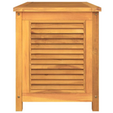 Patio Storage Box with Bag 35.4"x19.7"x22.8" Solid Wood Teak - Outdoor and Indoor Storage Solutions