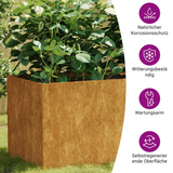 vidaXL Garden Raised Bed 47.2"x15.7"x15.7" Corten Steel