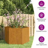 vidaXL Planter Rusty 23.6"x23.6"x17.7" Corten Steel - Durable, Decorative Flower Box