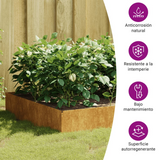 vidaXL Garden Raised Bed 39.4"x39.4"x13.2" Corten Steel - Durable and Stylish