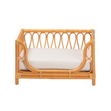 Kierra Bohemian Honey Rattan Pet Bed - Handcrafted, Rustic Serenity for Your Beloved Pet