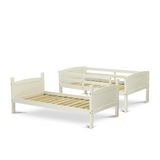 Albury Twin Bunk Bed in White Finish - Space-Saving and Sturdy