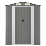 Garden Shed Light Gray 75.6"x42.5"x87.8" Galvanized Steel - Durable Outdoor Storage | Tool Shed | Pool Equipment | Garden Tools