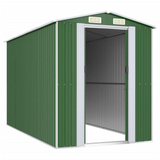 Garden Shed Green 75.6"x140.6"x87.8" Galvanized Steel - Durable Outdoor Storage Solution