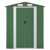 Garden Shed Green 75.6"x140.6"x87.8" Galvanized Steel - Durable Outdoor Storage Solution