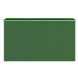 Garden Shed Green 75.6"x140.6"x87.8" Galvanized Steel - Durable Outdoor Storage Solution