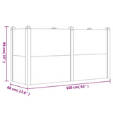 Garden Raised Bed 63"x23.6"x33.1" Solid Wood Acacia