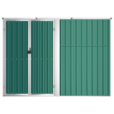 Garden Tool Shed Green 88.6"x35"x63.4" Galvanized Steel - Premium Storage Solution