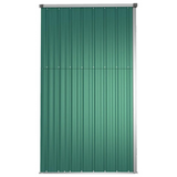 Garden Tool Shed Green 88.6"x35"x63.4" Galvanized Steel - Premium Storage Solution