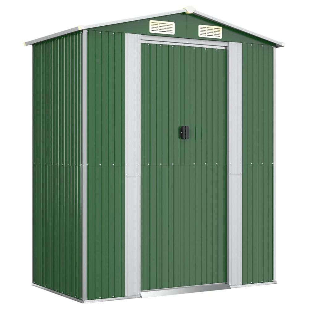 Garden Shed Green 75.6"x42.5"x87.8" Galvanized Steel - Durable Outdoor Storage Solution