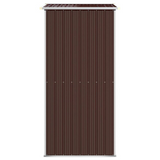 Garden Shed Dark Brown 75.6"x42.5"x87.8" Galvanized Steel - Durable Outdoor Storage Solution