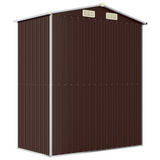 Garden Shed Dark Brown 75.6"x42.5"x87.8" Galvanized Steel - Durable Outdoor Storage Solution