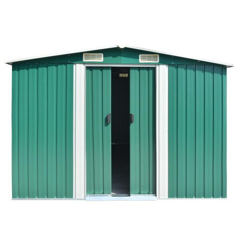 Garden Shed 101.2"x154.3"x71.3" Metal Green - Durable and Spacious Storage Solution