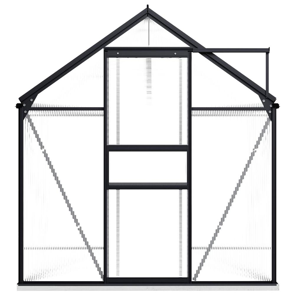 Greenhouse with Base Frame Anthracite Aluminum 51.1 ft²