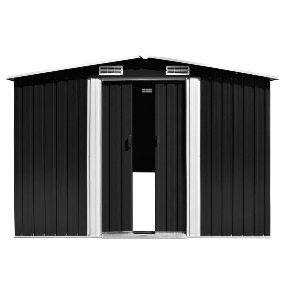 Garden Shed 101.2"x117.3"x70.1" Metal Anthracite - Durable Storage for Tools and Garden Equipment