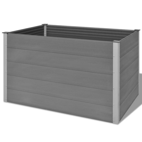 Garden Raised Bed WPC 59.1"x39.4"x35.8" Gray - Durable and Weather Resistant