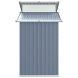 Garden Shed Gray 106.3"x51.2"x82.1" Galvanized Steel - Outdoor Storage Solution