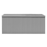 Metal Gray Garden Shed - 101.2"x154.3"x71.3" | Durable & Weatherproof