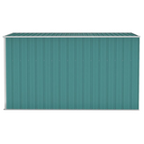 Wall-mounted Garden Shed Green 46.5"x113.4"x70.1" Galvanized Steel | Durable Outdoor Storage