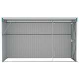 Wall-mounted Garden Shed Green 46.5"x113.4"x70.1" Galvanized Steel | Durable Outdoor Storage