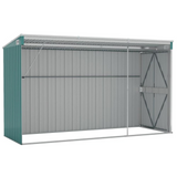 Wall-mounted Garden Shed Green 46.5"x113.4"x70.1" Galvanized Steel | Durable Outdoor Storage