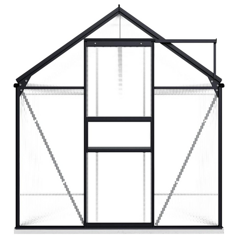 Greenhouse with Base Frame Anthracite Aluminum 63.4 ft² - Protect Your Plants from the Cold Weather