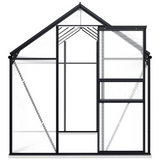 Greenhouse with Base Frame Anthracite Aluminum 63.4 ft² - Protect Your Plants from the Cold Weather