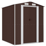 Garden Shed Dark Brown 75.6"x75.2"x87.8" Galvanized Steel - Spacious Outdoor Storage Solution