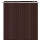 Garden Shed Dark Brown 75.6"x75.2"x87.8" Galvanized Steel - Spacious Outdoor Storage Solution