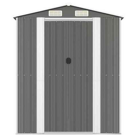 Garden Shed Light Gray 75.6"x173.2"x87.8" Galvanized Steel - Outdoor Tool Storage