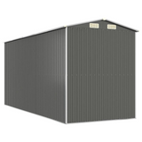 Garden Shed Light Gray 75.6"x173.2"x87.8" Galvanized Steel - Outdoor Tool Storage