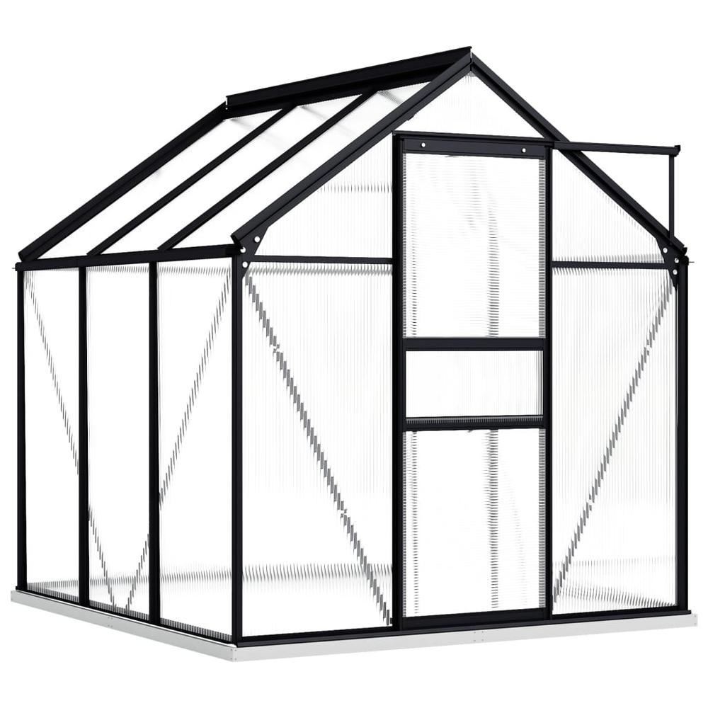 Greenhouse with Base Frame | Anthracite Aluminum | 38.9 ft²