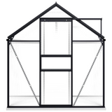 Greenhouse with Base Frame | Anthracite Aluminum | 38.9 ft²