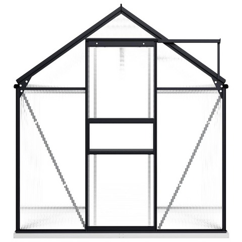 Greenhouse with Base Frame | Anthracite Aluminum | 38.9 ft²