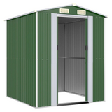 Garden Shed Green 75.6"x75.2"x87.8" Galvanized Steel - Outdoor Storage Solution