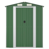 Garden Shed Green 75.6"x75.2"x87.8" Galvanized Steel - Outdoor Storage Solution