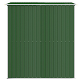 Garden Shed Green 75.6"x75.2"x87.8" Galvanized Steel - Outdoor Storage Solution