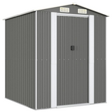 Garden Shed Light Gray 75.6"x75.2"x87.8" Galvanized Steel - Durable Outdoor Storage Solution