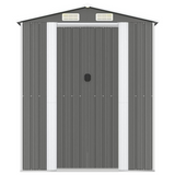 Garden Shed Light Gray 75.6"x75.2"x87.8" Galvanized Steel - Durable Outdoor Storage Solution