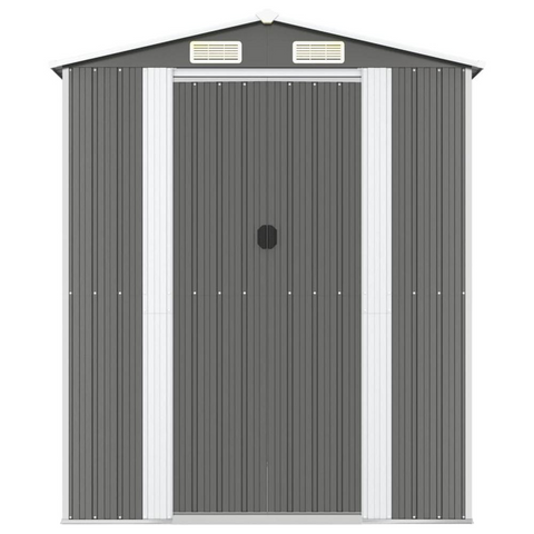 Garden Shed Light Gray 75.6"x75.2"x87.8" Galvanized Steel - Durable Outdoor Storage Solution