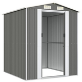 Garden Shed Light Gray 75.6"x75.2"x87.8" Galvanized Steel - Durable Outdoor Storage Solution