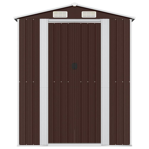 Garden Shed Dark Brown 75.6"x173.2"x87.8" Galvanized Steel - Outdoor Storage Solution