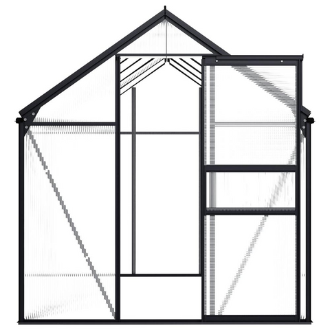 Greenhouse Anthracite Aluminum 63.4 ft² - Protect Your Plants from the Elements