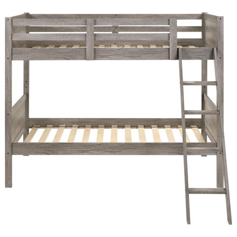 Ryder Twin Over Twin Bunk Bed - Weathered Taupe | Modern Farmhouse Style